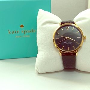 Kate Spade Metro Black Embossed Watch